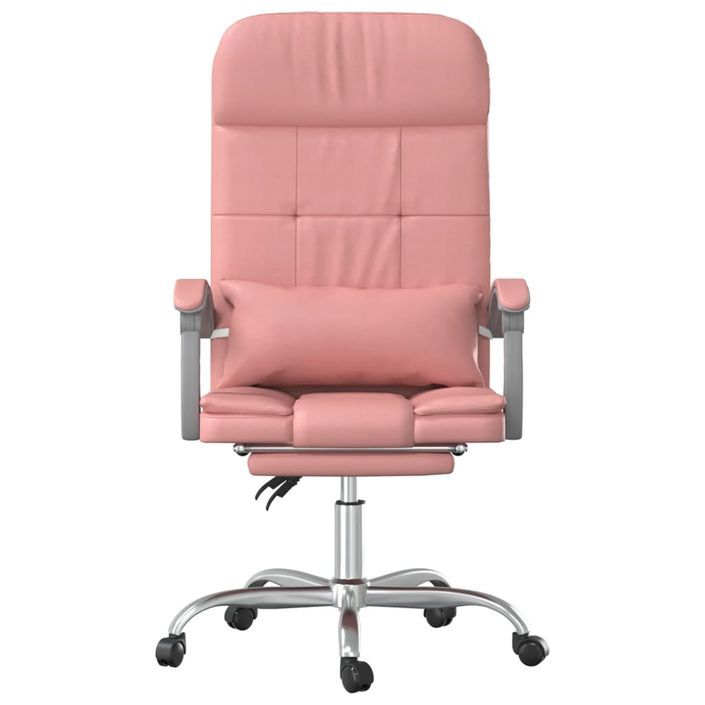 Fauteuil de massage inclinable de bureau Rose Similicuir - Photo n°3