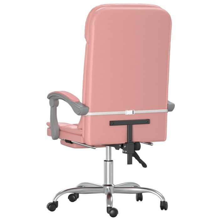 Fauteuil de massage inclinable de bureau Rose Similicuir - Photo n°5