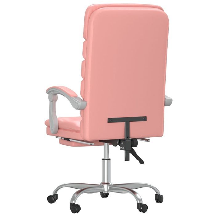 Fauteuil de massage inclinable de bureau Rose Similicuir - Photo n°5