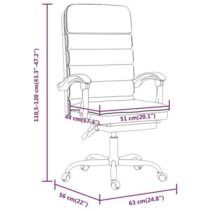 Fauteuil de massage inclinable de bureau Rose Similicuir - Photo n°12