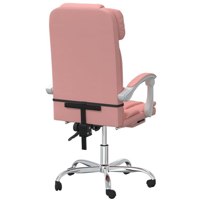 Fauteuil de massage inclinable de bureau Rose Similicuir - Photo n°5