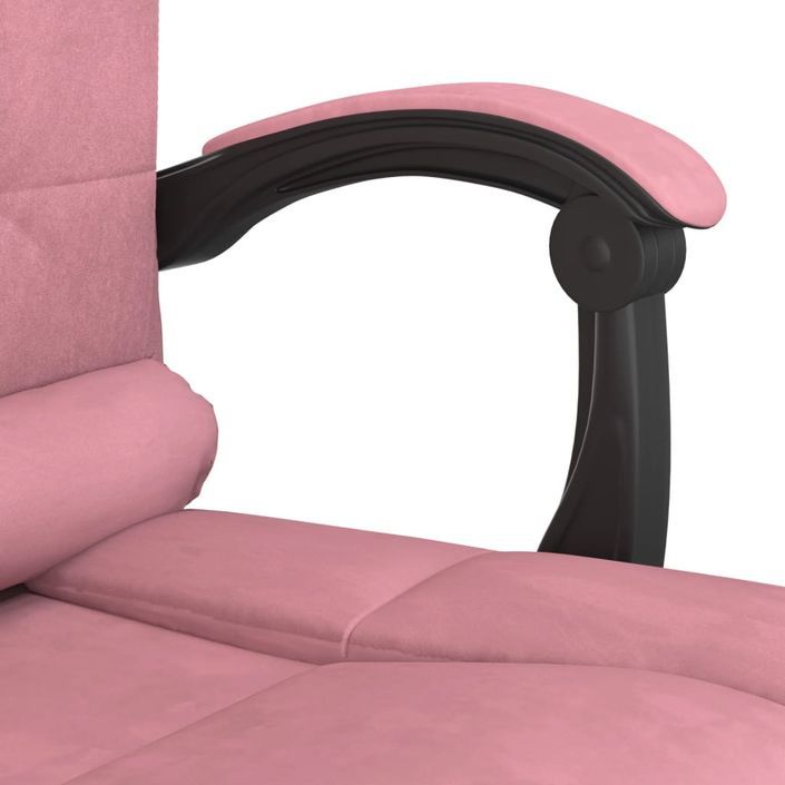 Fauteuil de massage inclinable de bureau Rose Velours - Photo n°8