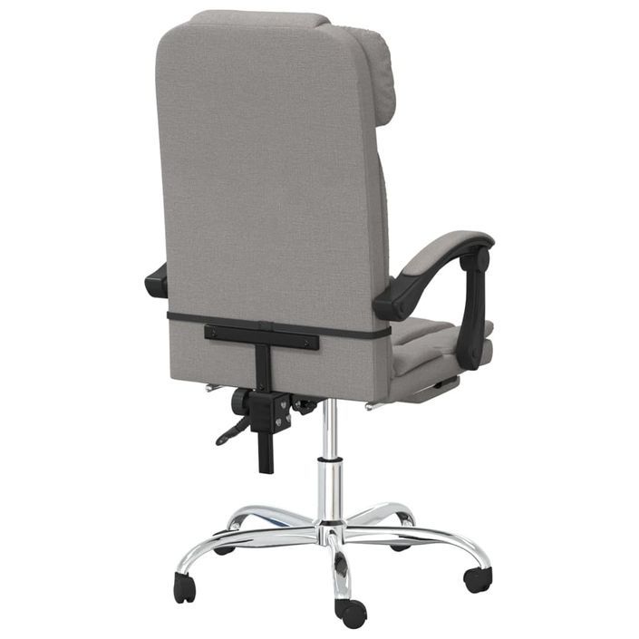 Fauteuil de massage inclinable de bureau Taupe Tissu 3 - Photo n°5