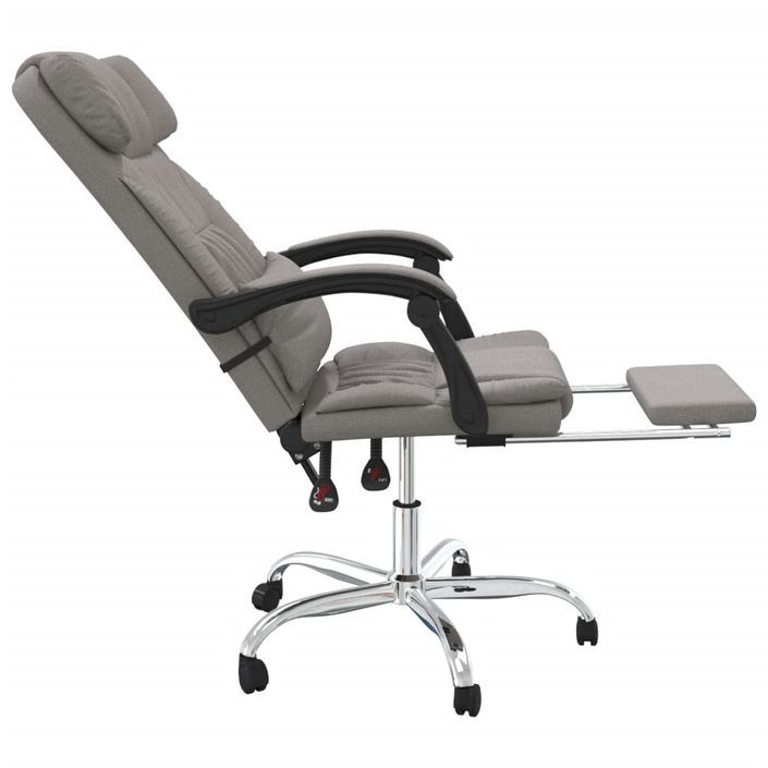 Fauteuil de massage inclinable de bureau Taupe Tissu 3 - Photo n°7