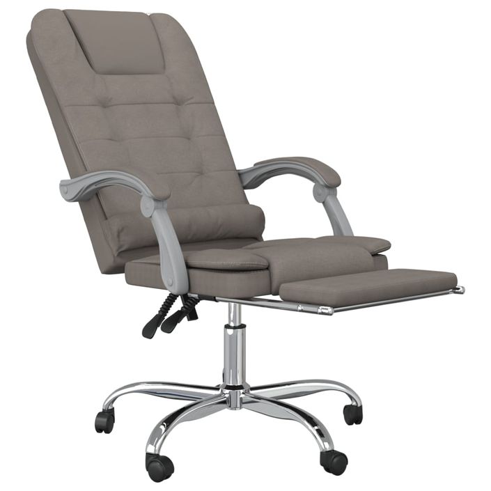 Fauteuil de massage inclinable de bureau Taupe Tissu - Photo n°6