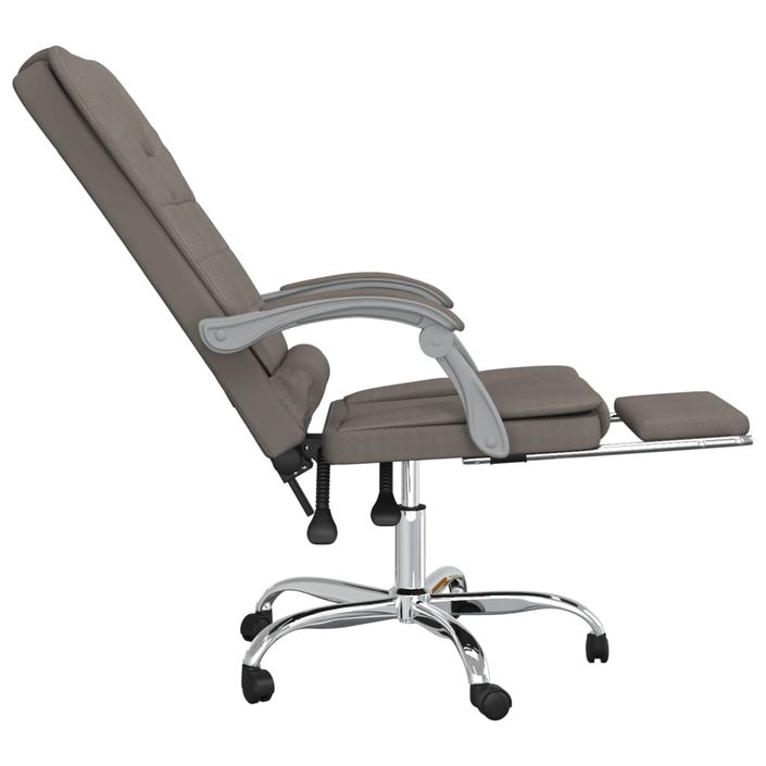 Fauteuil de massage inclinable de bureau Taupe Tissu - Photo n°7