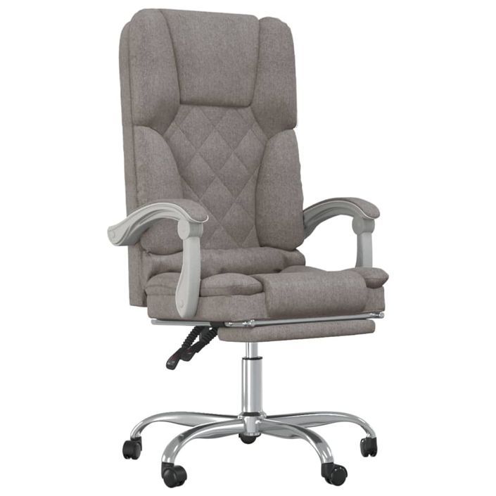 Fauteuil de massage inclinable de bureau Taupe Tissu - Photo n°2