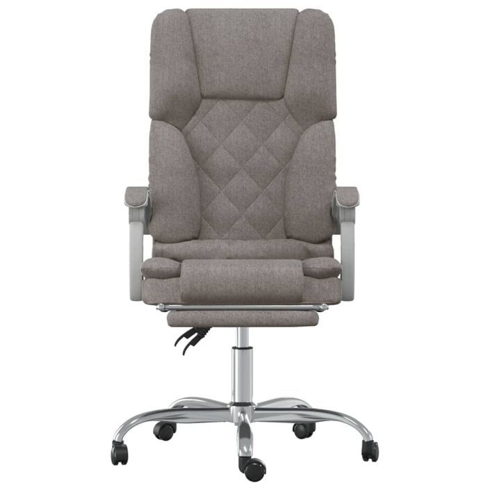 Fauteuil de massage inclinable de bureau Taupe Tissu - Photo n°3