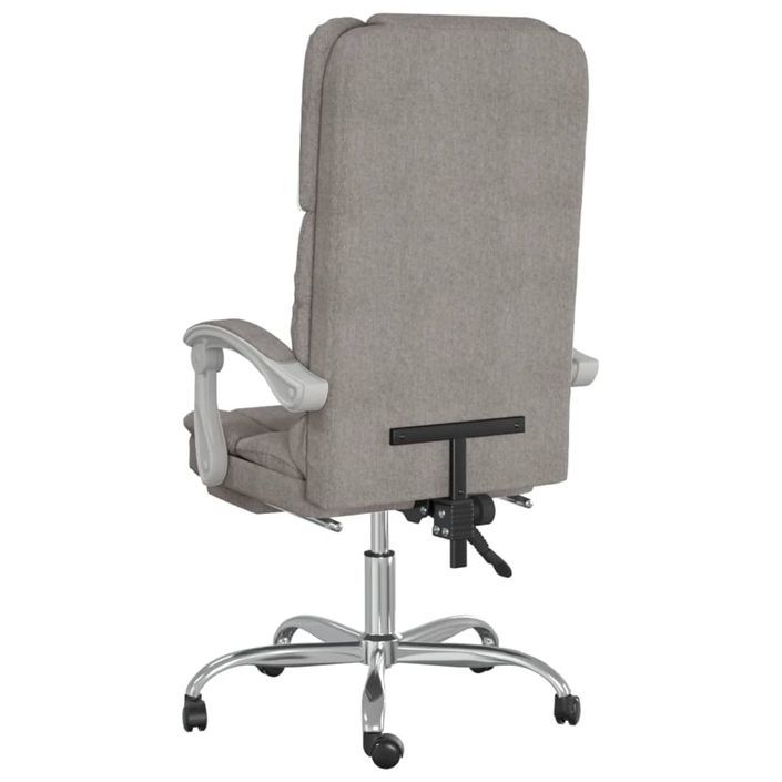 Fauteuil de massage inclinable de bureau Taupe Tissu - Photo n°5