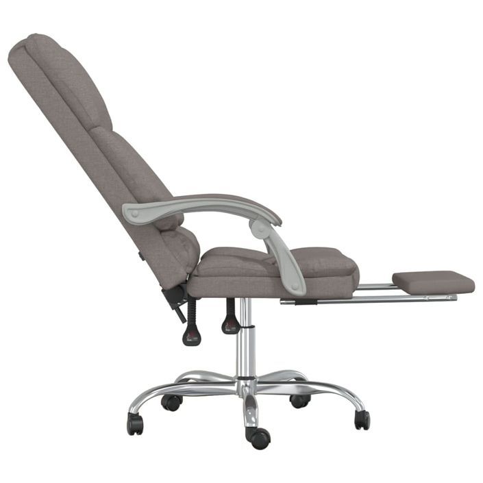 Fauteuil de massage inclinable de bureau Taupe Tissu - Photo n°7