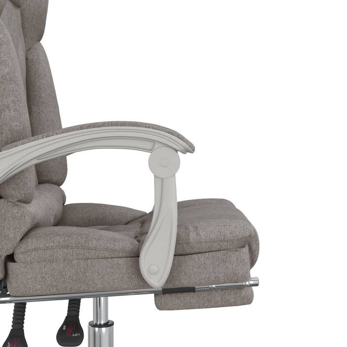 Fauteuil de massage inclinable de bureau Taupe Tissu - Photo n°10