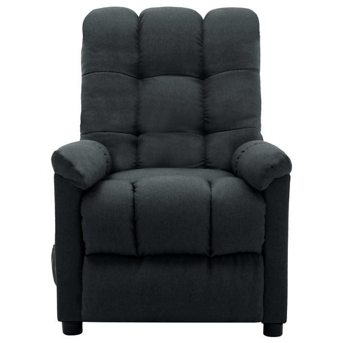 Fauteuil de massage inclinable électrique Gris foncé Tissu Louma - Photo n°1