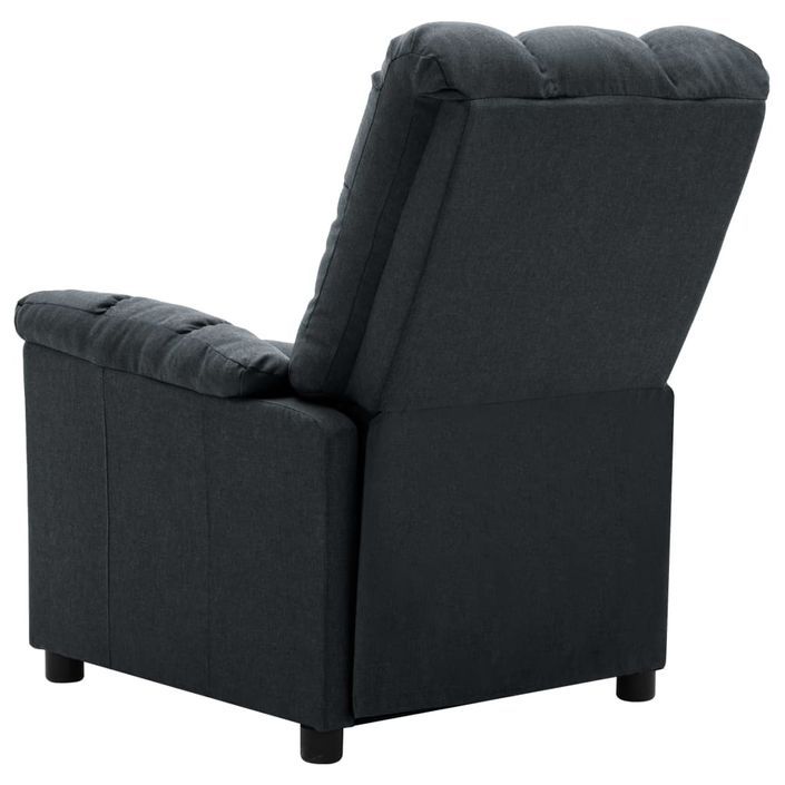 Fauteuil de massage inclinable électrique Gris foncé Tissu Louma - Photo n°4