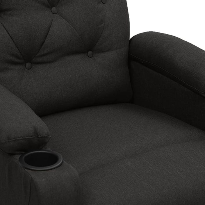 Fauteuil de massage inclinable électrique Noir Tissu 8 - Photo n°8