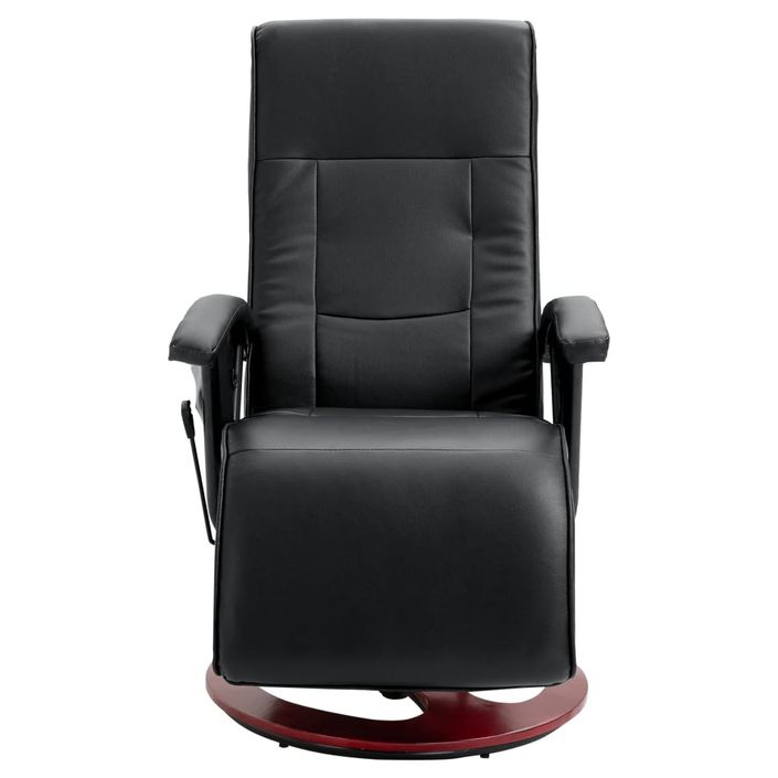 Fauteuil de massage inclinable électrique simili cuir noir Banky - Photo n°2