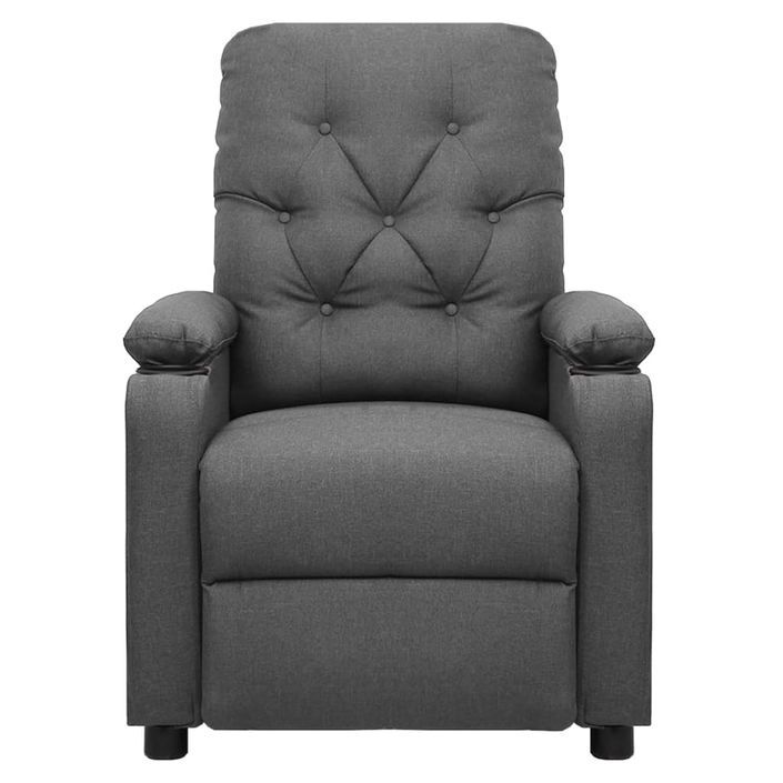 Fauteuil de massage inclinable Gris clair Tissu 21 - Photo n°3