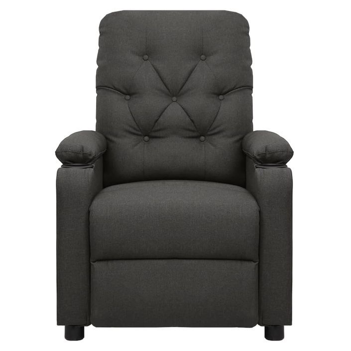 Fauteuil de massage inclinable Gris foncé Tissu 22 - Photo n°3