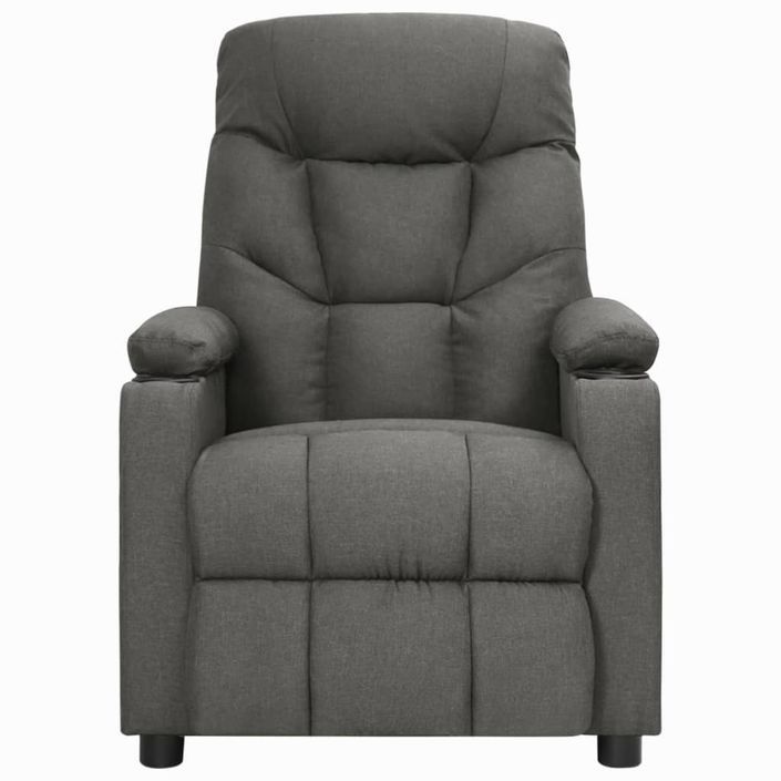 Fauteuil de massage inclinable Gris foncé Tissu 23 - Photo n°4