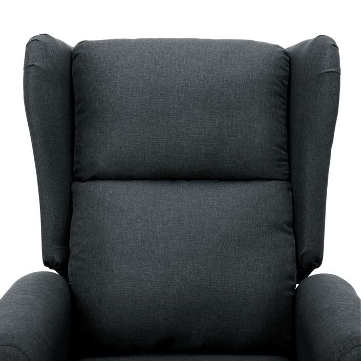 Fauteuil de massage inclinable Gris foncé Tissu 10 - Photo n°7