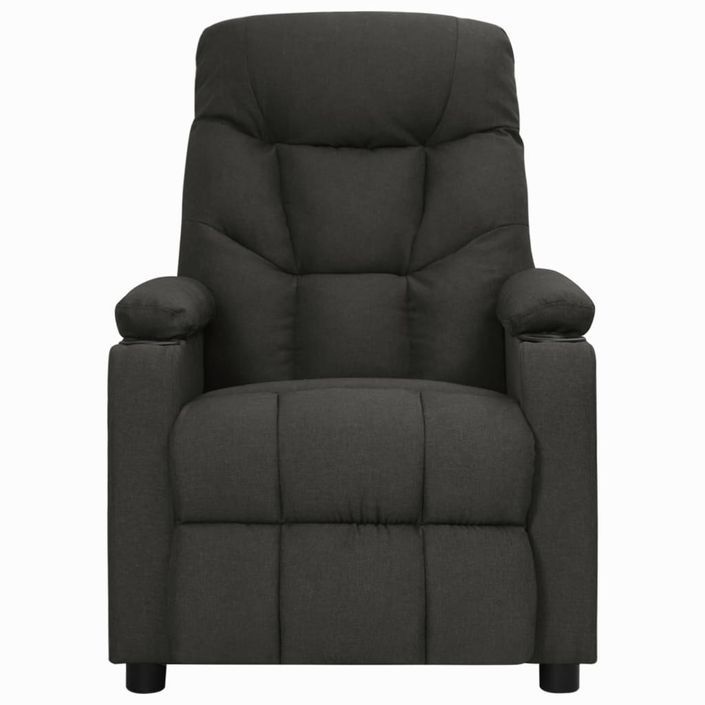 Fauteuil de massage inclinable Noir Tissu 19 - Photo n°4