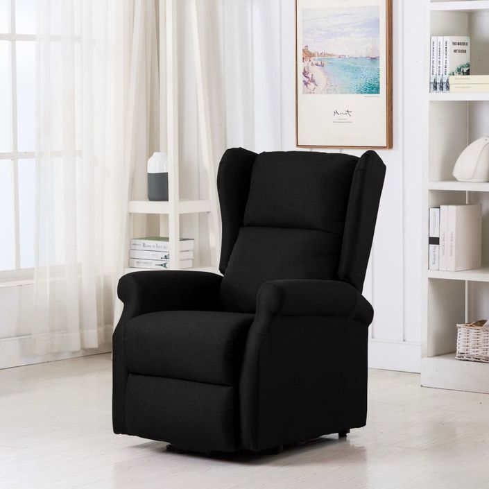 Fauteuil de massage inclinable Noir Tissu 10 - Photo n°2