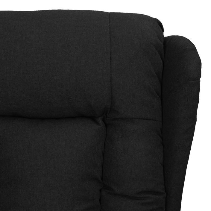 Fauteuil de massage inclinable Noir Tissu 6 - Photo n°5