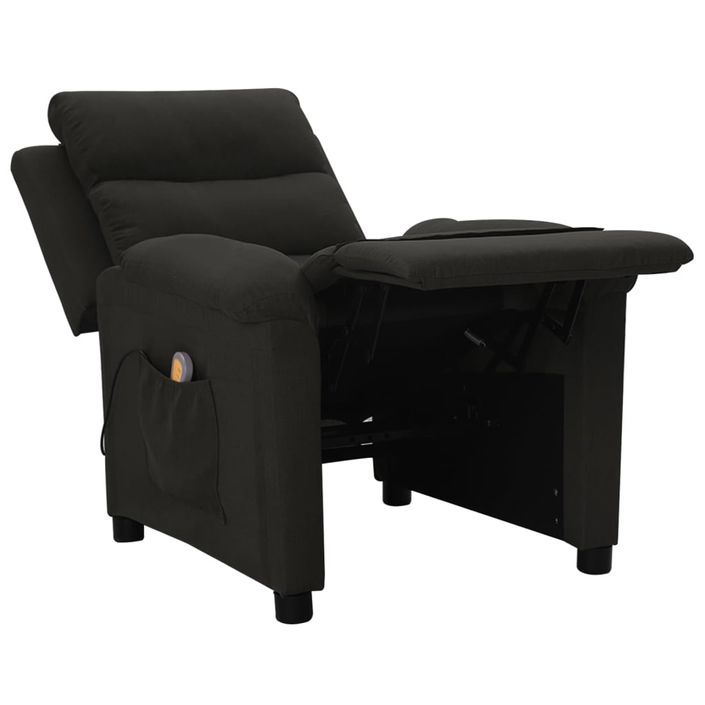 Fauteuil de massage inclinable Noir Tissu 7 - Photo n°7