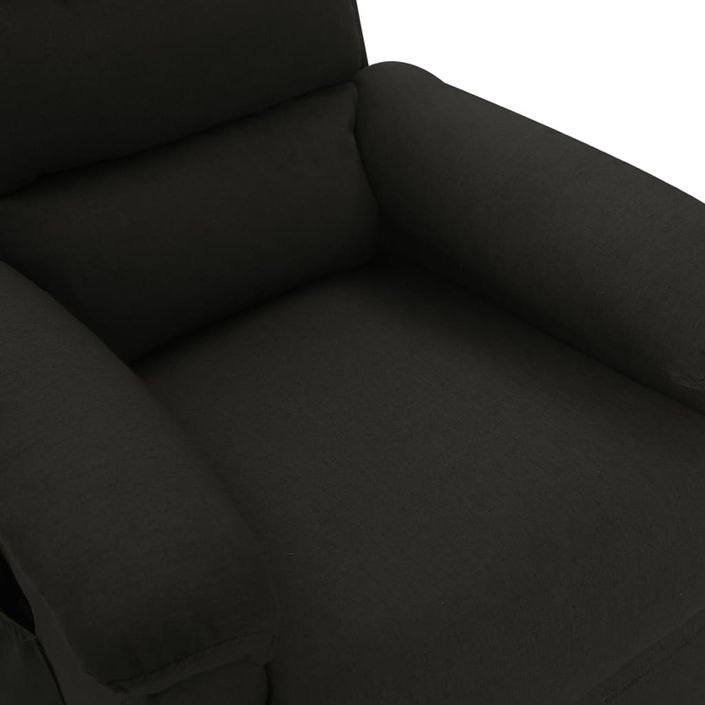 Fauteuil de massage inclinable Noir Tissu 7 - Photo n°9