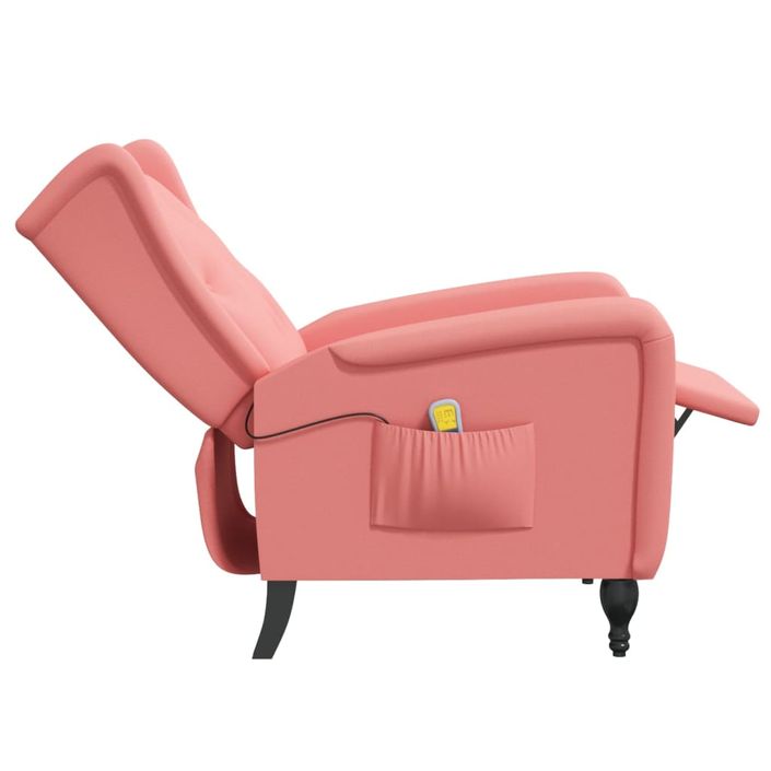 Fauteuil de massage inclinable Rose Velours 2 - Photo n°5