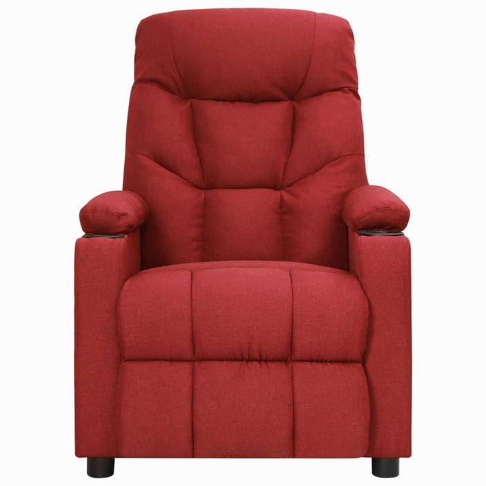 Fauteuil de massage inclinable Rouge bordeaux Tissu 14 - Photo n°4