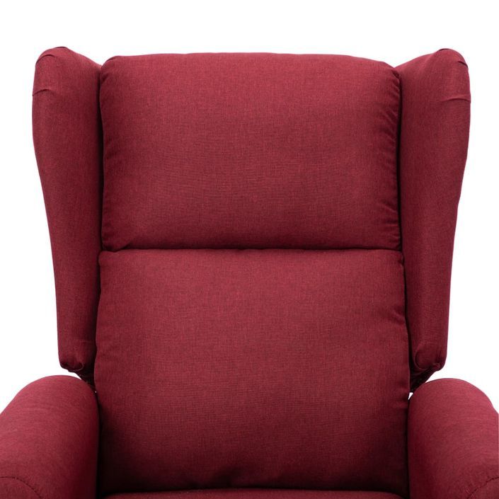 Fauteuil de massage inclinable Rouge bordeaux Tissu 7 - Photo n°7