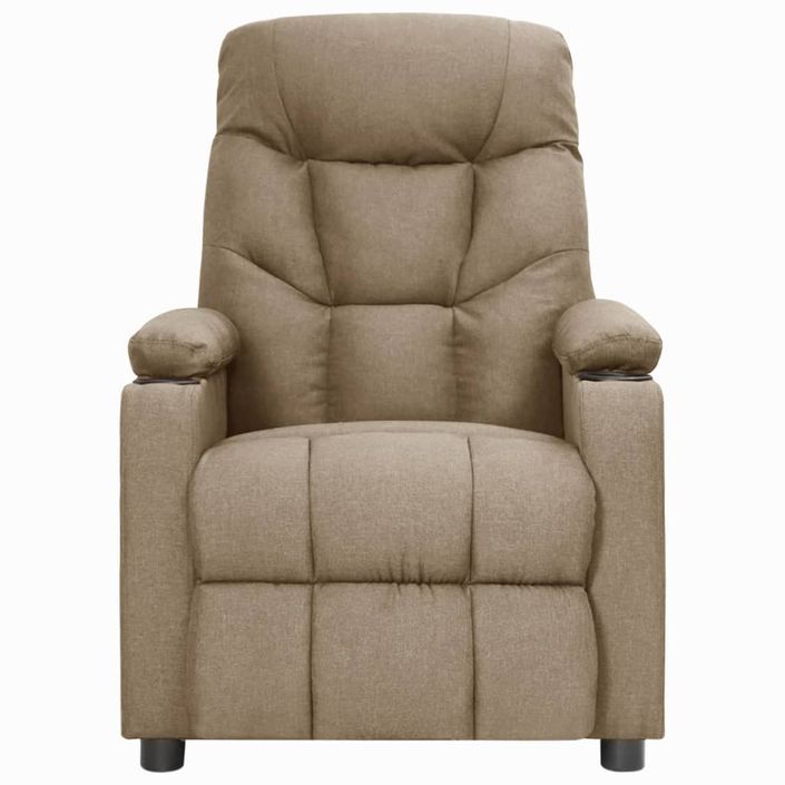 Fauteuil de massage inclinable Taupe Tissu 19 - Photo n°4