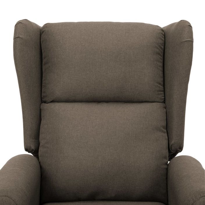 Fauteuil de massage inclinable Taupe Tissu 9 - Photo n°7