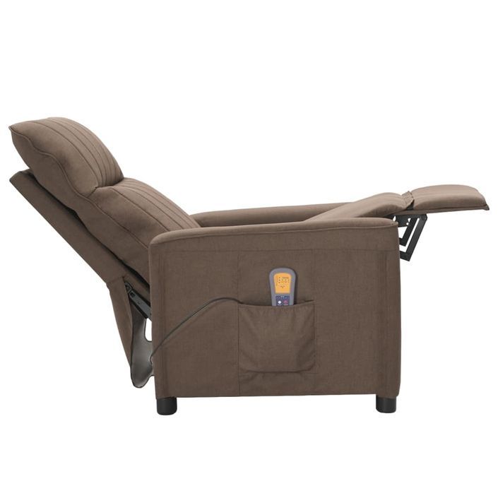 Fauteuil de massage inclinable Taupe Tissu 3 - Photo n°4