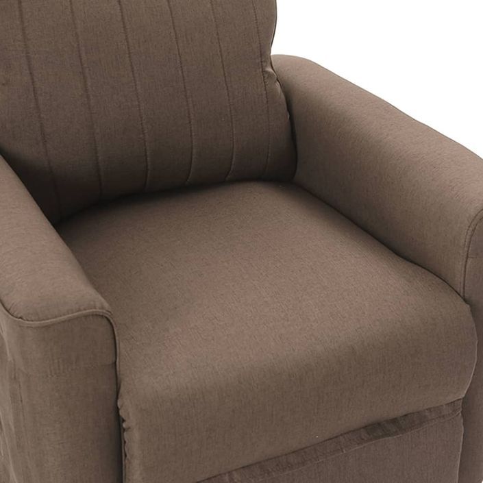 Fauteuil de massage inclinable Taupe Tissu 3 - Photo n°9