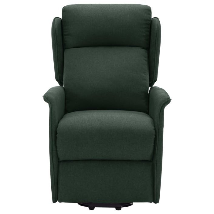 Fauteuil de massage inclinable Vert foncé Tissu - Photo n°4