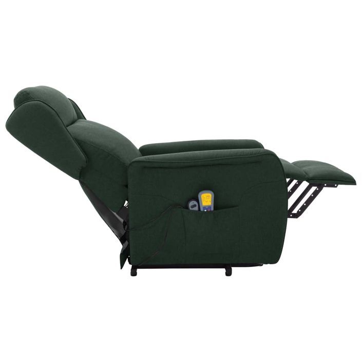 Fauteuil de massage inclinable Vert foncé Tissu - Photo n°7