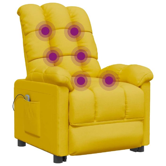 Fauteuil de massage Jaune Tissu - Photo n°6