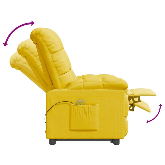 Fauteuil de massage Jaune Tissu - Photo n°7