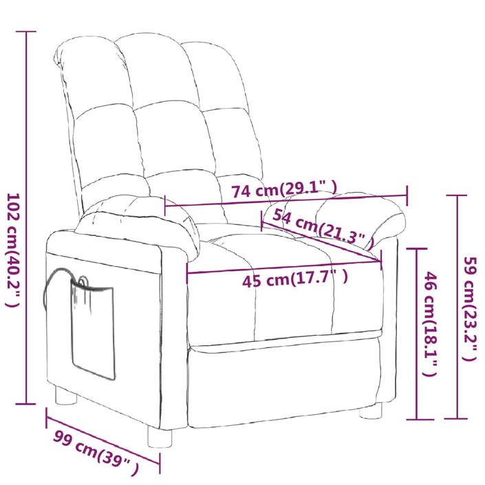 Fauteuil de massage Jaune Tissu - Photo n°11