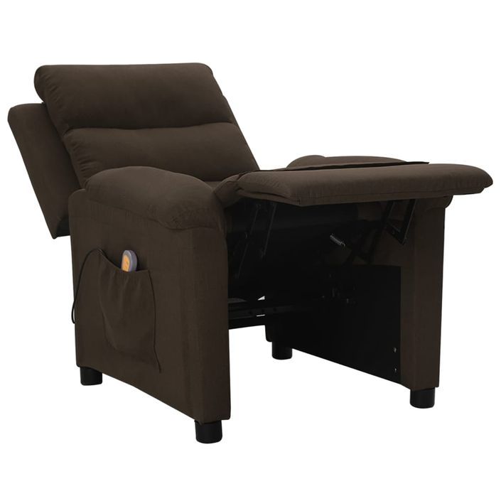 Fauteuil de massage Marron foncé Tissu - Photo n°7