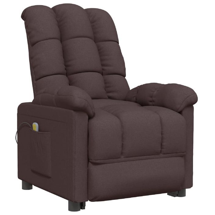 Fauteuil de massage Marron foncé Tissu - Photo n°2