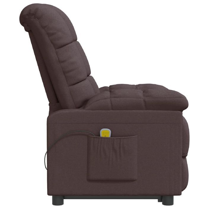 Fauteuil de massage Marron foncé Tissu - Photo n°4