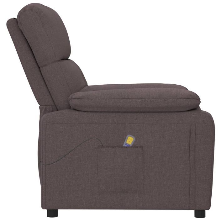 Fauteuil de massage Marron foncé Tissu - Photo n°4