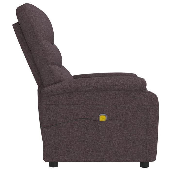 Fauteuil de massage Marron foncé Tissu - Photo n°5