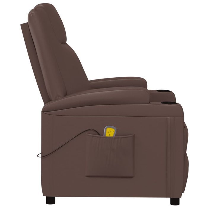 Fauteuil de massage Marron Similicuir - Photo n°4