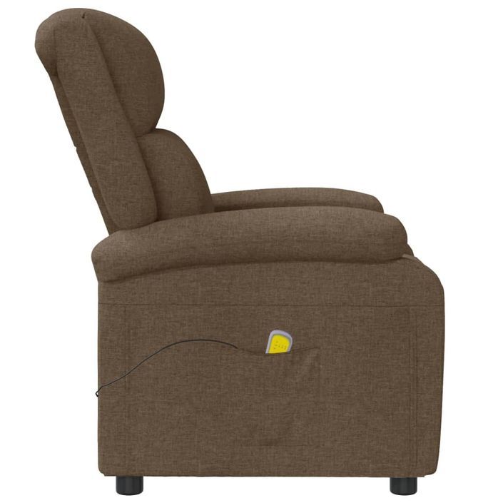 Fauteuil de massage Marron Tissu - Photo n°4