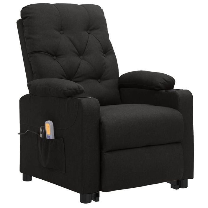 Fauteuil de massage Noir Tissu - Photo n°2