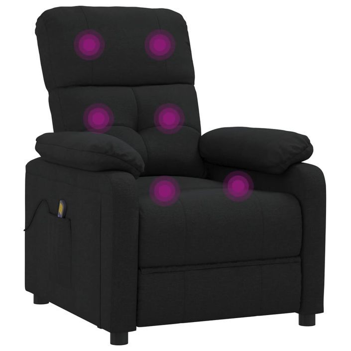 Fauteuil de massage Noir Tissu - Photo n°6