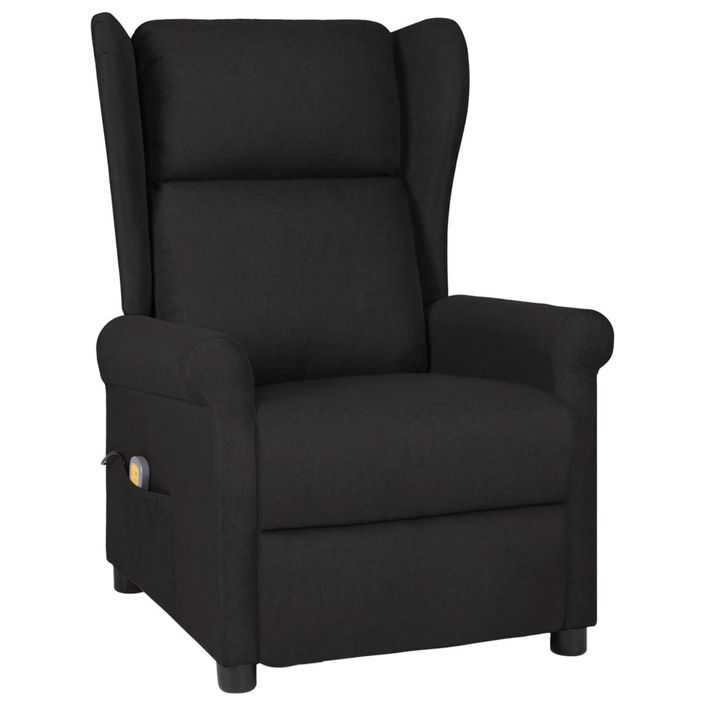 Fauteuil de massage Noir Tissu - Photo n°1